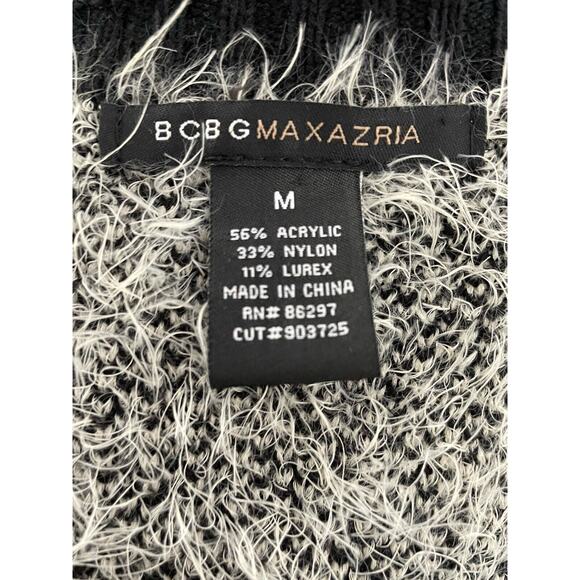 BCBGMaxAzria Sweater Vest Open Front Multicolor Print Knit Asymmetric - Picture 12 of 13